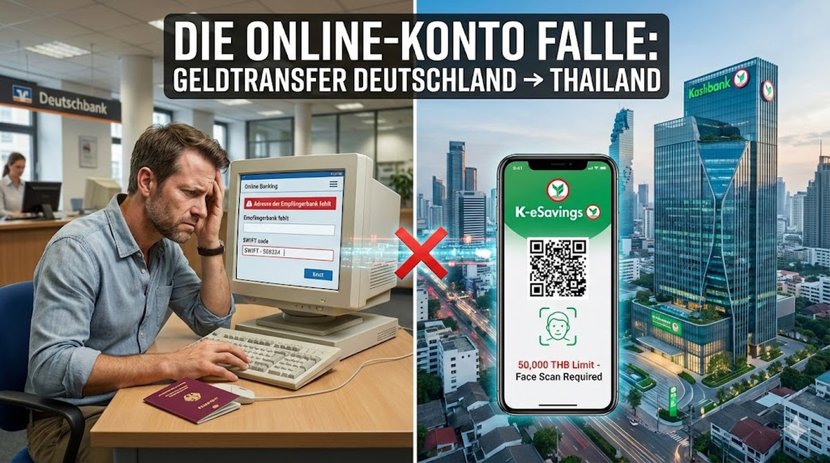 Geldtransfer nach Thailand: Die Online-Konto Falle